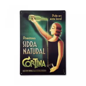 Cartel chapa vintage