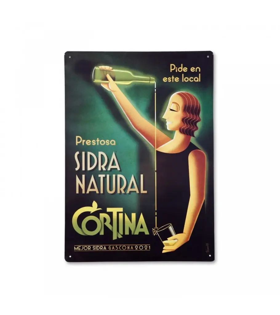 Cartel chapa vintage